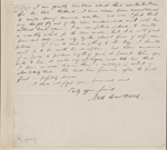 [Lowell, James Russell], ALS to. [May? 1843]. Mentions Edgar Allan Poe.