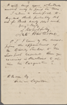 Moran, B., ALS to. Sep. 15, 1857.