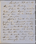 Peabody, [Nathaniel Cranch], ALS to. Feb. 15, 1856.