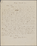 Pike, [William B.], ALS to. Feb. 8, 1840.