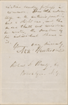 Poney, Robert J., ALS to. Sep. 28, 1863. [Previously Robert I. Powy (?)].