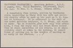 Story, Mrs. [William Wetmore], ALS to. Sep. 29, [1858].