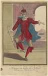 Magny en habit de viellard dansant dans l'opéra de Thésée