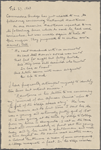 Bridge, [Horatio], record of conversation relating to Hawthorne, in unknown hand. Feb. 27, 1868.