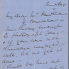 Bright, H[enry] A., ALS to NH. [May 17, 1860].