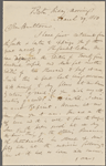 Fields, J. T., ALS, to NH. Mar. 29, 1850.