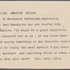 [Houghton], Richard Monckton Milnes [later Lord Houghton], ALS to NH. Nov. 13, [1854].
