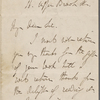 [Houghton], Richard Monckton Milnes, [later Lord Houghton], ALS to NH. Mar. 10, [1860].