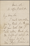 [Houghton], Richard Monckton Milnes, [later Lord Houghton], ALS to NH. Mar. 10, [1860].