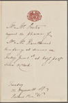 Procter, Anne S., AN to NH and SAPH. [May 29, 1860].