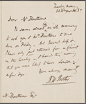 Procter, B[ryan] W[aller], ALS to NH. [n.d.]