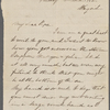 Lathrop, Rose Hawthorne, AL, incomplete, to NH.  1862.