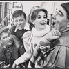 Charles Durning, Joe Bova, Julienne Marie, and John Call in the stage production The Comedy of Errors
