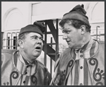 John Call and Charles Durning in the stage production The Comedy of Errors