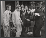 Brandon deWilde, Arthur O'Connell, Diana van der Vlis, Judith Anderson, and George C. Scott in the stage production Comes a Day