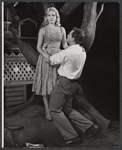 Diana van der Vlis and Larry Hagman in the stage production Comes a Day