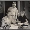 Brandon deWilde, Arthur O'Connell, and Judith Anderson in the stage production Comes a Day