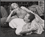 Diana van der Vlis and Larry Hagman in the stage production Comes a Day