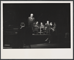 Frank Conroy, Roger De Koven, Roddy McDowall, Dean Stockwell and unidentified others in the stage production Compulsion