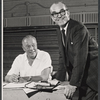 Roland Winters and Alan Bunce in rehearsal for the stage production A Cook for Mr. General