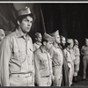 Dustin Hoffman (front row, fifth from left) and cast in the stage production A Cook for Mr. General
