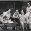 Bill Travers [center left with hands out] and unidentified others in the stage production A Cook for Mr. General