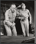 Roland Winters and unidentified in the stage production A Cook for Mr. General