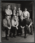 Bill Travers [middle] and unidentified others in the stage production A Cook for Mr. General