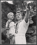 Robert Burr [right] and unidentified in the 1965 Shakespeare in the Park production of Coriolanus