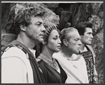 Robert Burr, Jane White, Staats Cotsworth and Mitchell Ryan in the 1965 Shakespeare in the Park production of Coriolanus