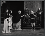 Aline MacMahon, Philip Bosco [center] and unidentified others in the 1965 American Shakespeare Festival production of Coriolanus