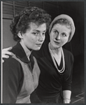Joanna Brown and Diana Wynyard in rehearsal for the stage production Cue for Passion