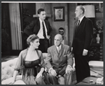 Clockwise from lower left: Diana Wynyard, John Kerr, Lloyd Gough, and Russell Gaige in the stage production Cue for Passion