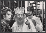 Jane White, Tom Aldredge, and Sam Waterston in the Shakespeare in the Park stage production Cymbeline