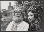 Tom Aldredge and Jane White in the Shakespeare in the Park stage production Cymbeline