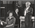 Rip Torn, Emlyn Williams and unidentified in rehearsal for the stage production Daughter of Silence