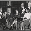 Rip Torn, Janet Margolin, Emlyn Williams and ensemble in rehearsal for the stage production Daughter of Silence