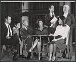 Rip Torn, Janet Margolin, Emlyn Williams and ensemble in rehearsal for the stage production Daughter of Silence