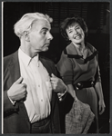 Emlyn Williams and unidentified in rehearsal for the stage production Daughter of Silence