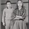 Timmy Everett and Judith Robinson during rehearsal for the stage production The Dark at the Top of the Stairs