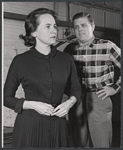 Teresa Wright and Pat Hingle during rehearsal for the stage production The Dark at the Top of the Stairs