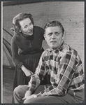 Teresa Wright and Pat Hingle during rehearsal for the stage production The Dark at the Top of the Stairs