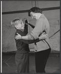 Charles Saari and Eileen Heckart during rehearsal for the stage production The Dark at the Top of the Stairs