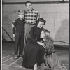 Charles Saari, Pat Hingle, Teresa Wright, and Judith Robinson during rehearsal for the stage production The Dark at the Top of the Stairs