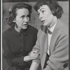 Teresa Wright and Eileen Heckart during rehearsal for the stage production The Dark at the Top of the Stairs