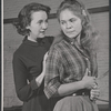 Teresa Wright and Judith Robinson during rehearsal for the stage production The Dark at the Top of the Stairs