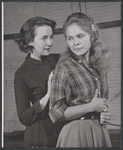 Teresa Wright and Judith Robinson during rehearsal for the stage production The Dark at the Top of the Stairs