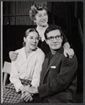 Joan Hackett, Gertrude Berg and Michael Baseleon in rehearsal for the stage production Dear Me, the Sky is Falling