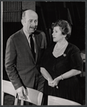 Howard Da Silva and Gertrude Berg in rehearsal for the stage production Dear Me, the Sky is Falling