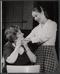 Gertrude Berg and Joan Hackett in rehearsal for the stage production Dear Me, the Sky is Falling
